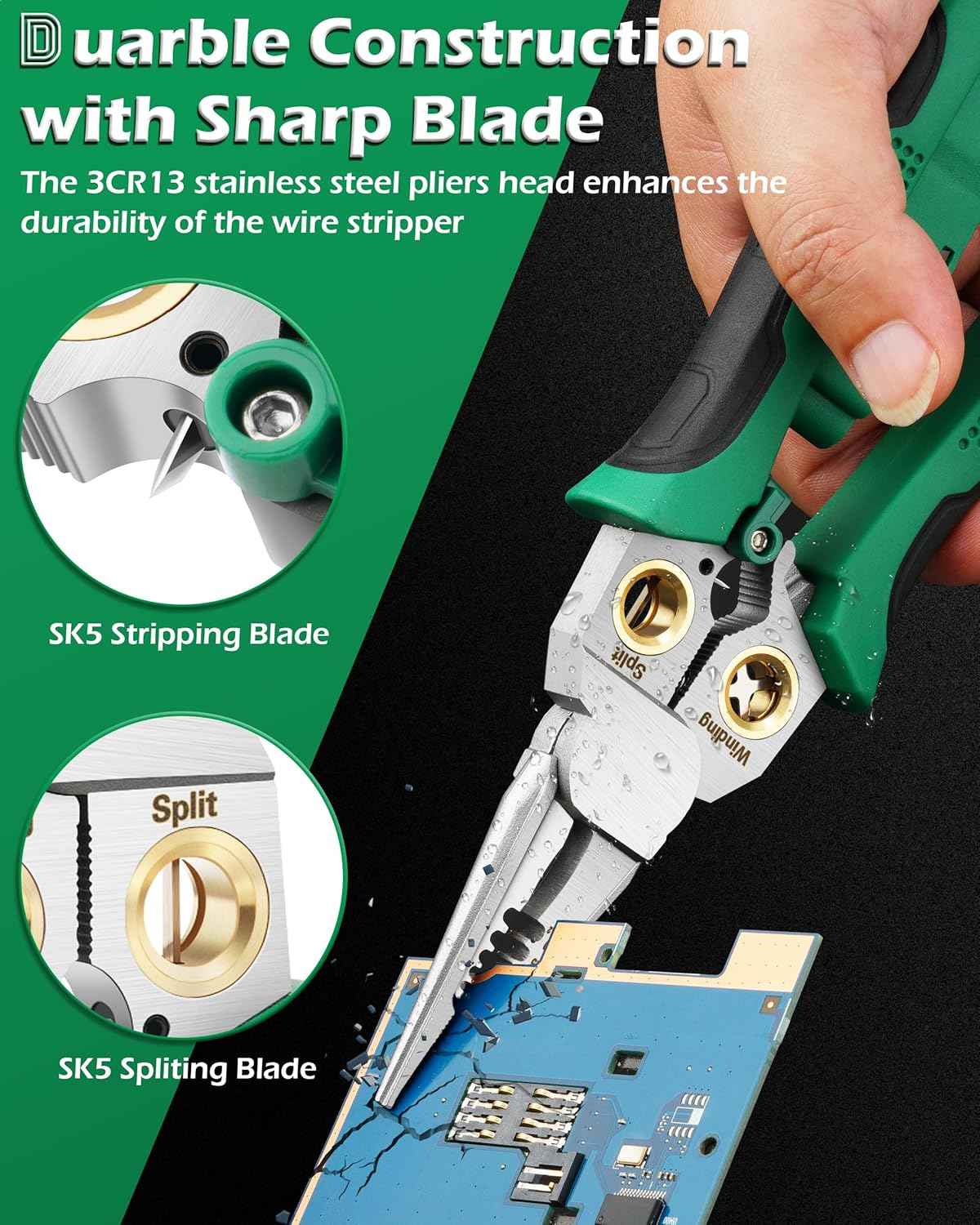 8 In 1 Wire Stripper with Voltage Tester