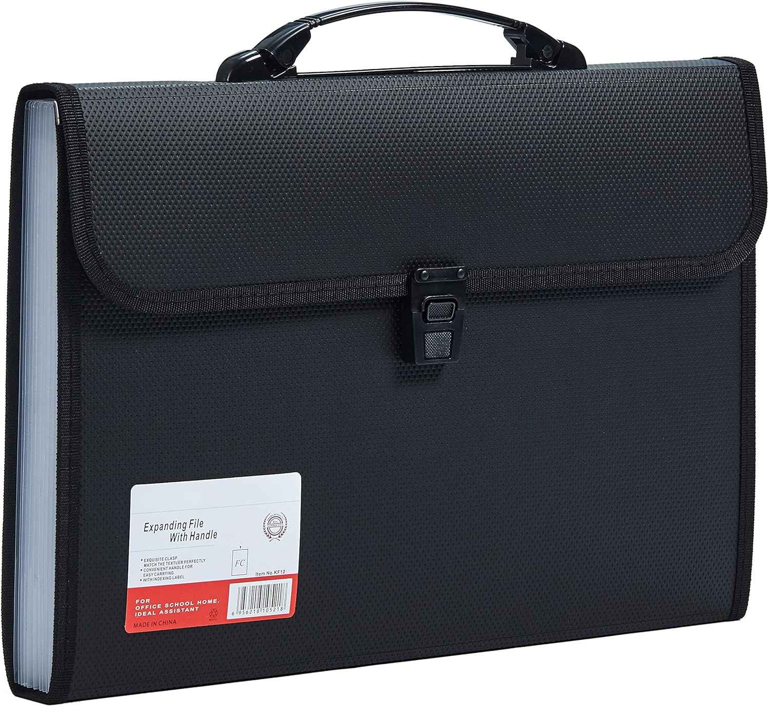 13 Pocket Expanding File Folder for FC A4 Paper Black