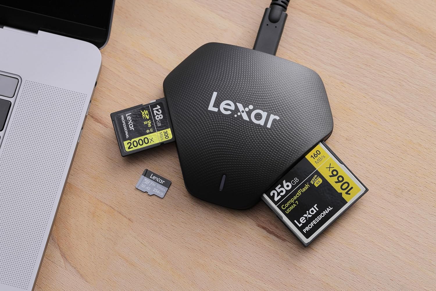Lexar 3-in-1 USB 3.1 Reader,Supports SD,microSD and CF Cards