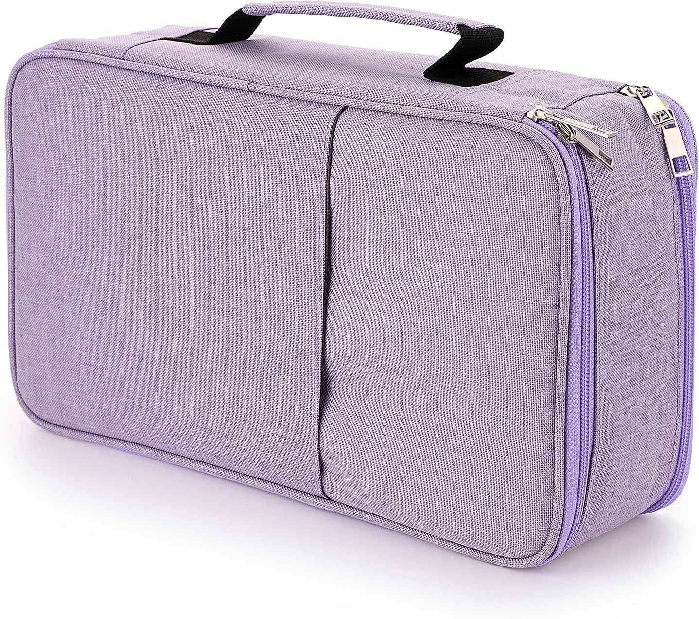 360 Slots Colored Pencil Case Pens Holder Purple