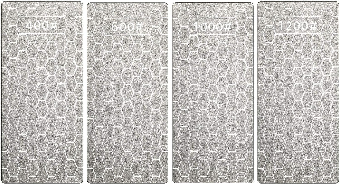 4Pcs Diamond Sharpening Stones (400/600/1000/1200 Grit)