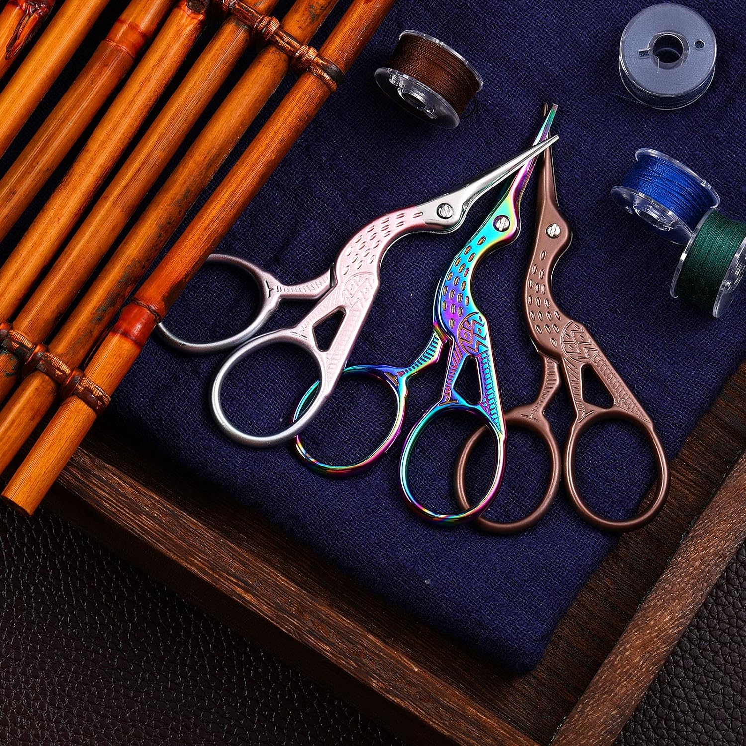 10 Colors Small Craft Embroidery Scissors Stork Stainless Steel