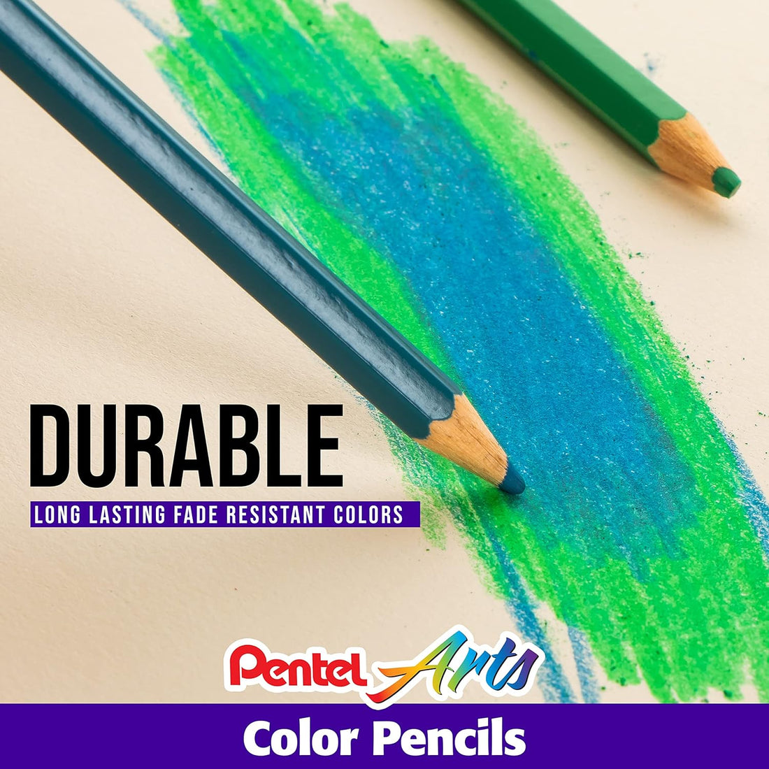 Pentel Arts Colored Pencils,12/24 Assorted Colors 12 Pack