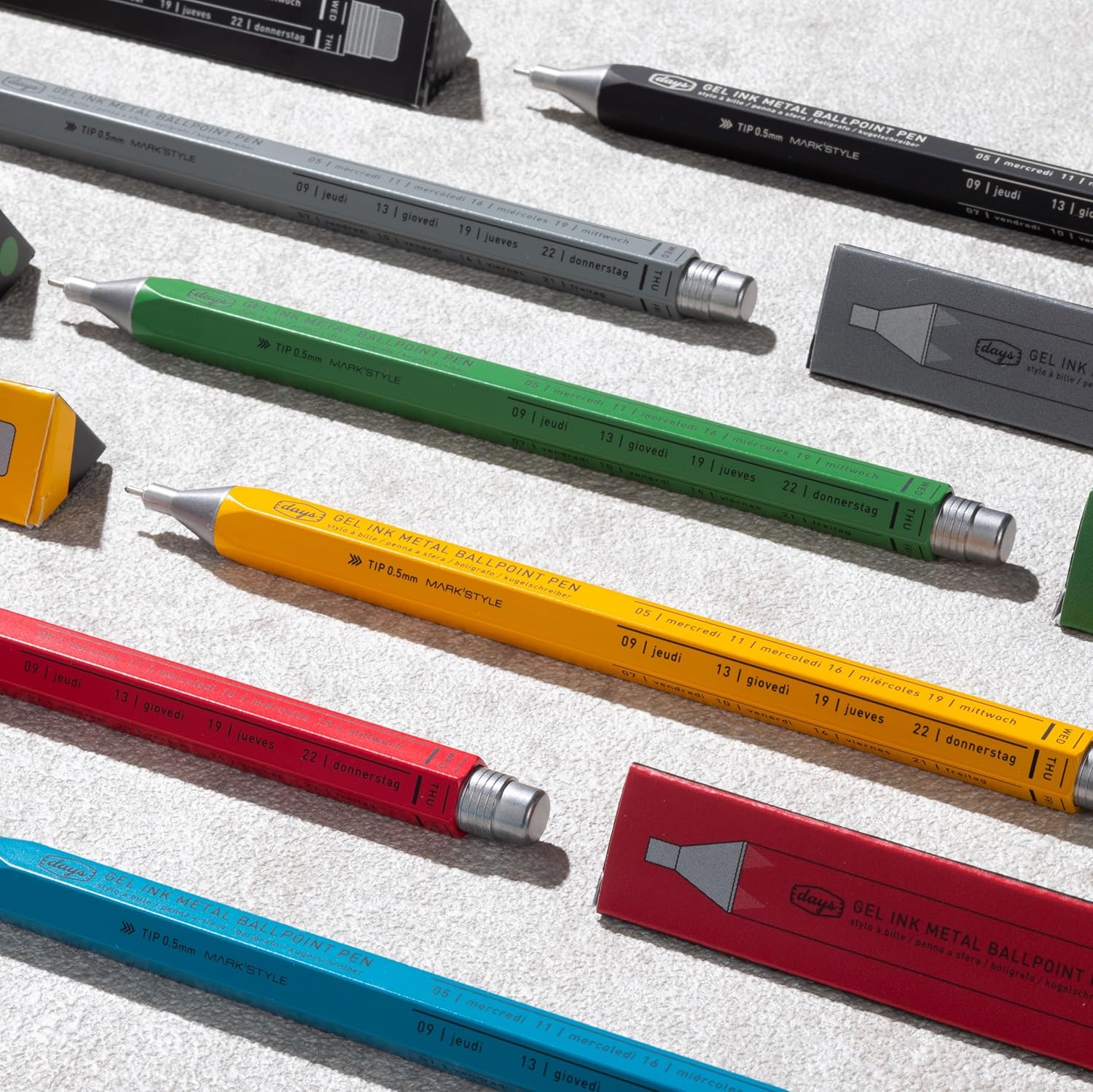 Mark's Style Days Gel Ink Metal Ballpoint Pen,0.5mm