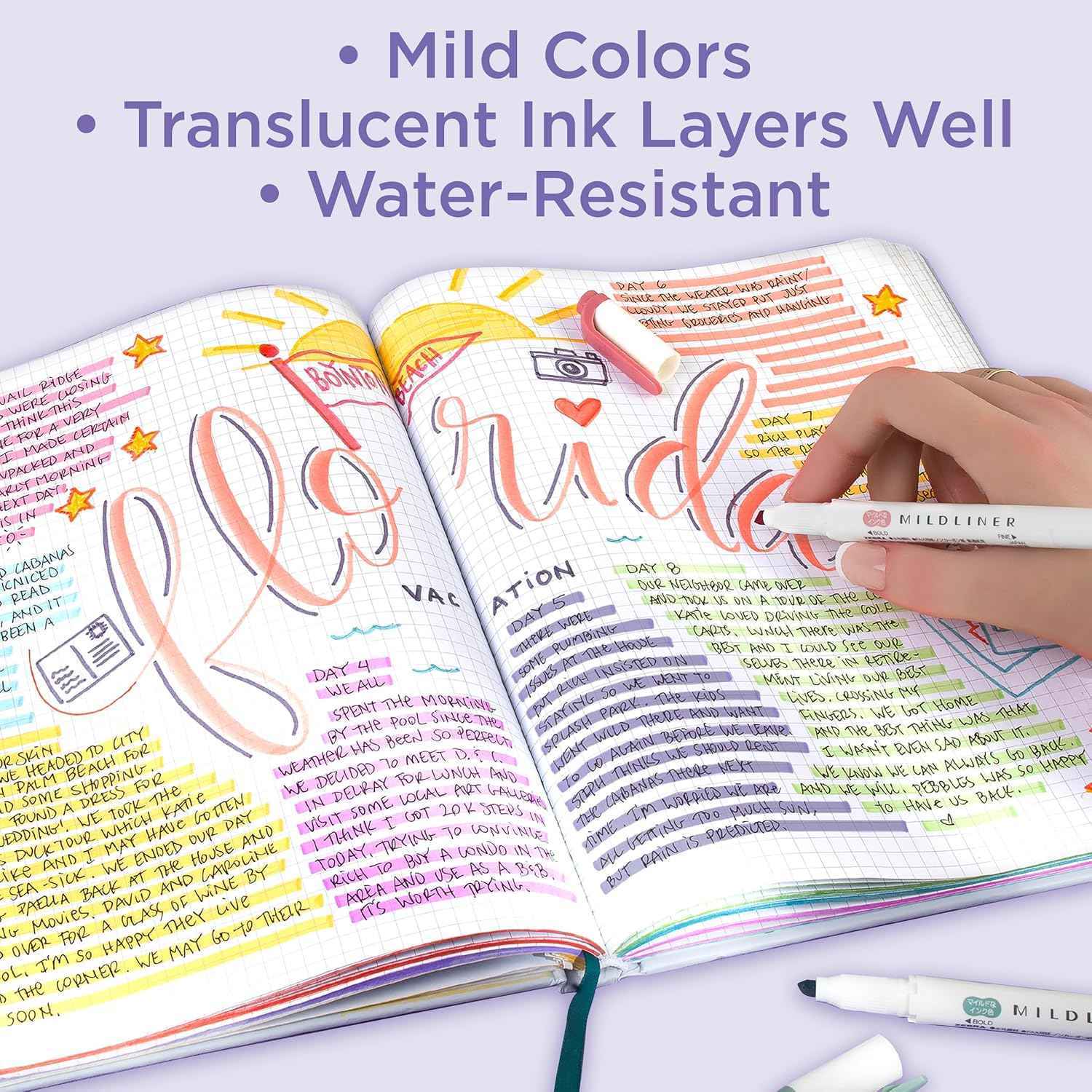 Zebra Pen Mildliner Dual-Tip Highlighter Set,5 Color Pack