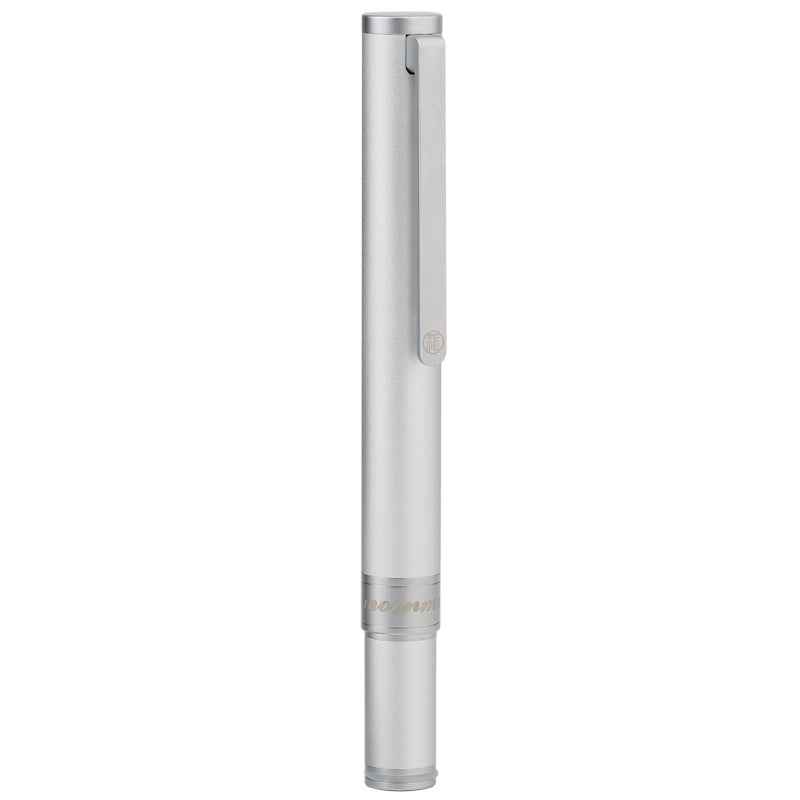 Majohn N1 Mini Fountain Pen Fine Nib,Aluminum Pocket Short Travel Pen Silver