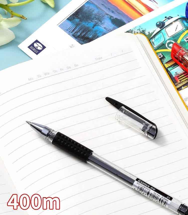 Comix A1 Gel Pens Black Red Ink,Fine Point (0.5mm),12 Count
