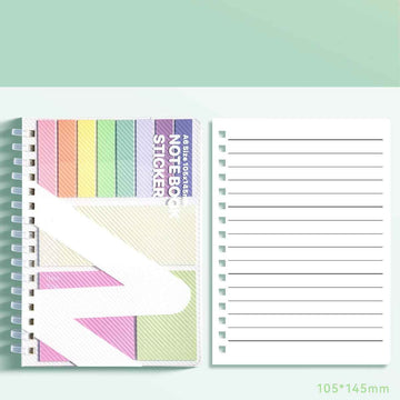 A6 Size Notebook with Sticker Notes 105x145mm A