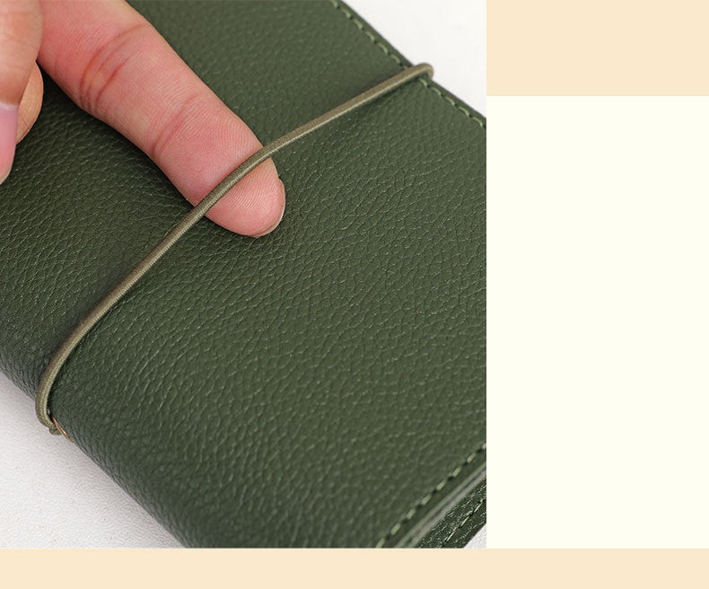 5 Ring Binder Cover A7 MINI Leather Notebooks 8 Color Pack