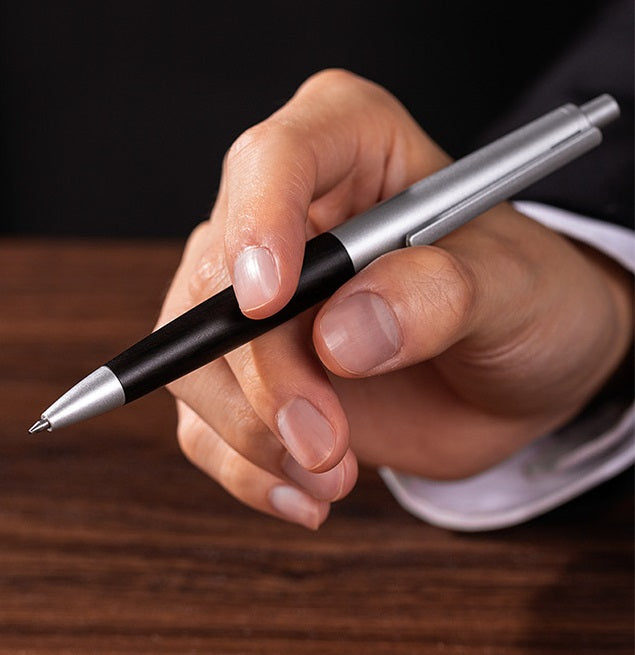 DELI A9Pro Oak Wood Grain Click Ballpoint Pen – 0.5/0.7/1.0mm