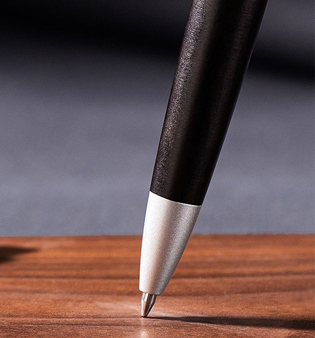 DELI A9Pro Oak Wood Grain Click Ballpoint Pen – 0.5/0.7/1.0mm