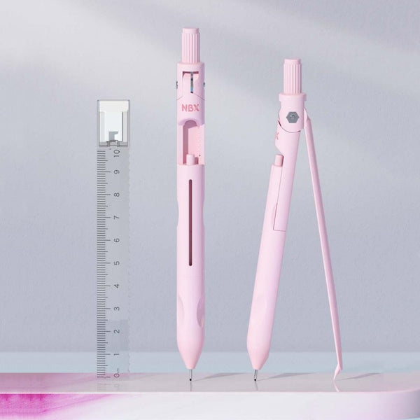Multifunctional Professional Drawing Compass Pen Set PINK