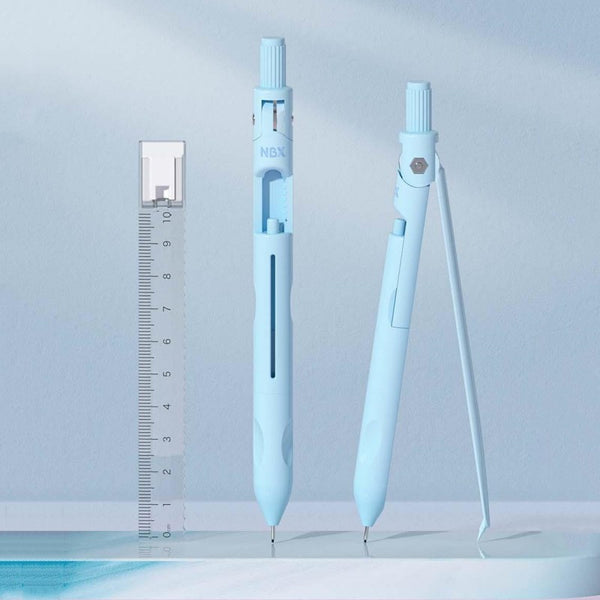 Multifunctional Professional Drawing Compass Pen Set BLUE
