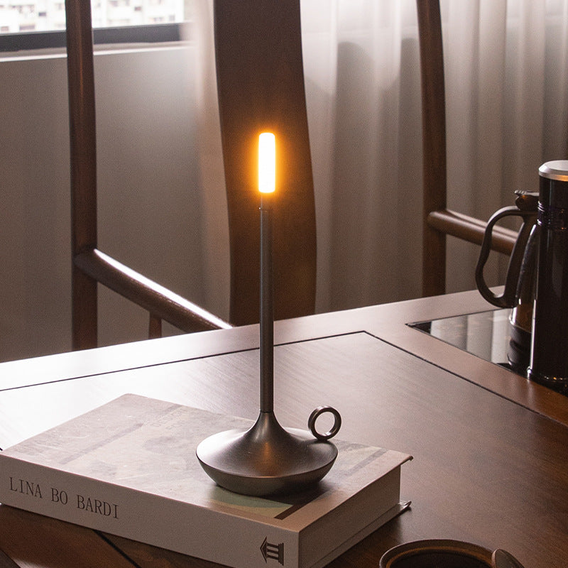 Aluminum LED Touch Table Lamp Rechargeable Ambient Night Light
