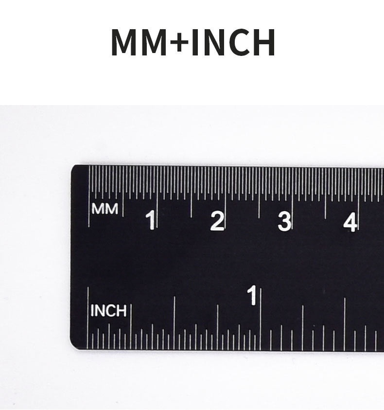 Aluminum Metal Ruler 12 inch with Metric and Imperial Measurement 2 Pack