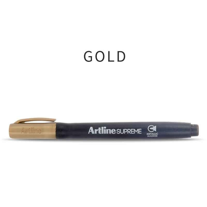 Artline SUPREME Metallic Marker Sets | 1.0mm Bullet Tip | 4 Pack 4 Gold