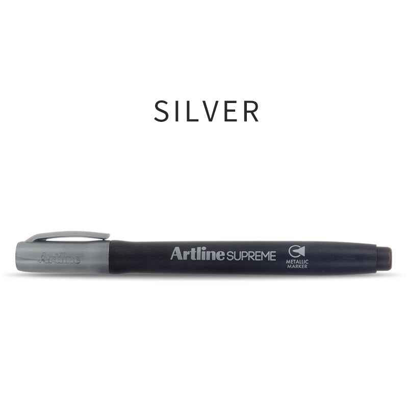 Artline SUPREME Metallic Marker Sets | 1.0mm Bullet Tip | 4 Pack 4 Silver