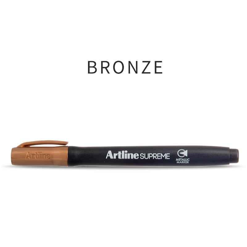 Artline SUPREME Metallic Marker Sets | 1.0mm Bullet Tip | 4 Pack 4 Bronze