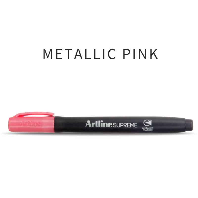 Artline SUPREME Metallic Marker Sets | 1.0mm Bullet Tip | 4 Pack 4 Metallic Pink