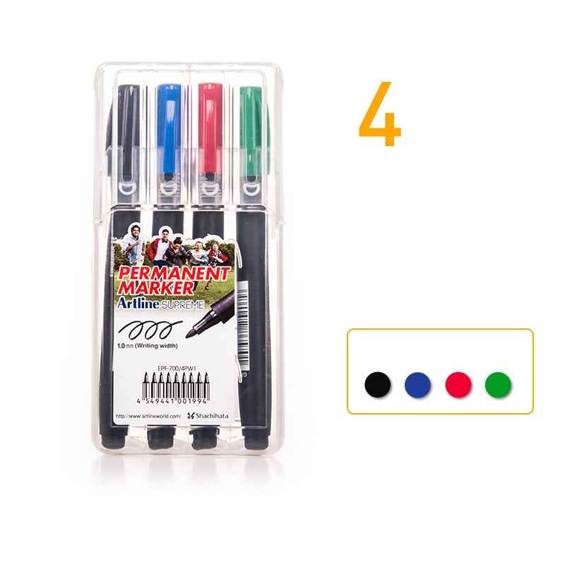 Artline SUPREME PERMANENT MARKER 1.0MM Bullet Nib 4 Colors 4 Set 1