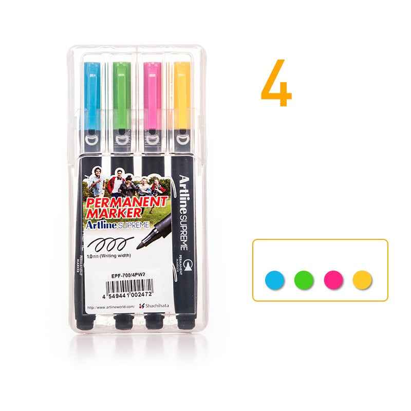 Artline SUPREME PERMANENT MARKER 1.0MM Bullet Nib 4 Colors 4 Set 2