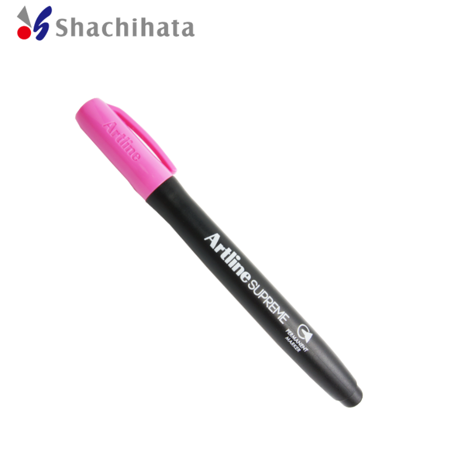 Artline SUPREME PERMANENT MARKER 1.0MM Bullet Nib 4 Pack Pink
