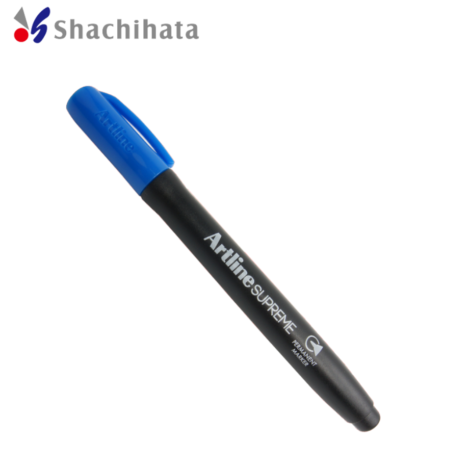 Artline SUPREME PERMANENT MARKER 1.0MM Bullet Nib 4 Pack Blue