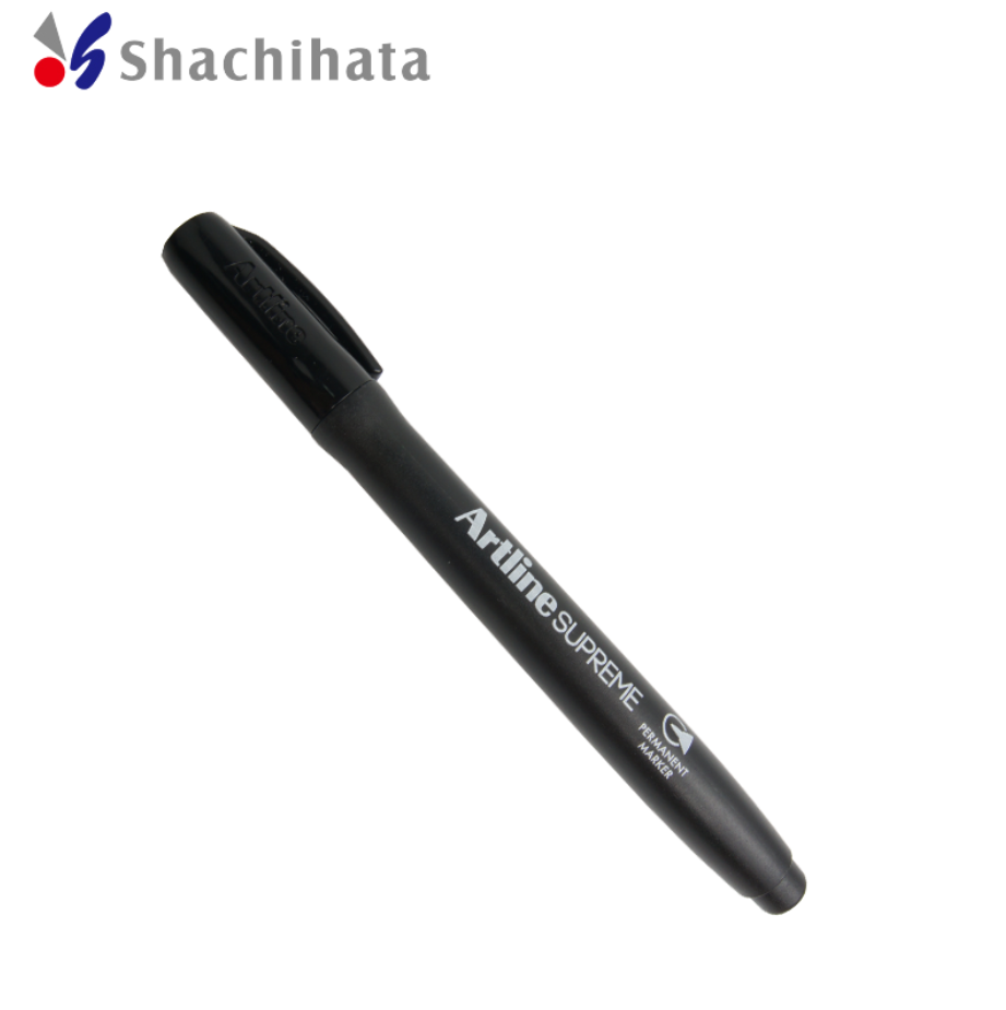 Artline SUPREME PERMANENT MARKER 1.0MM Bullet Nib 4 Pack Black