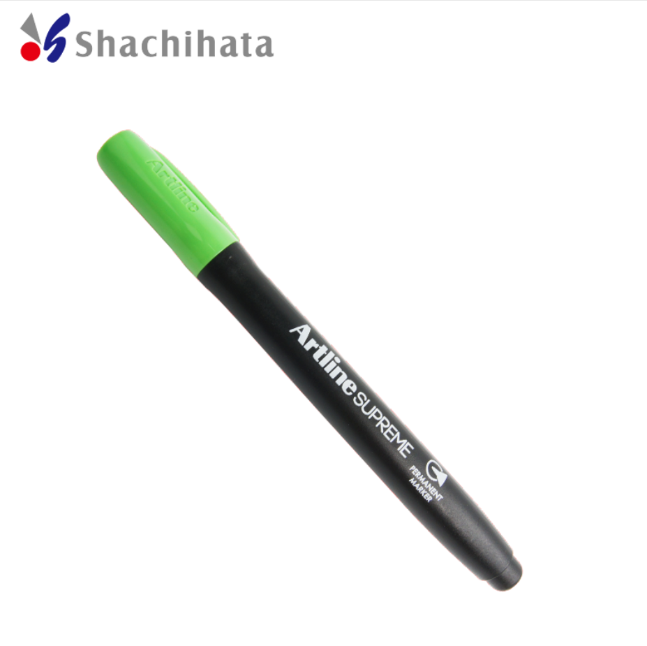 Artline SUPREME PERMANENT MARKER 1.0MM Bullet Nib 4 Pack Light Green