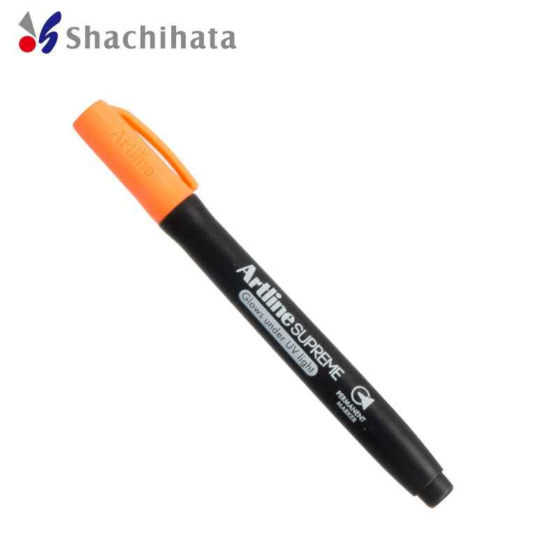 Artline SUPREME PERMANENT MARKER Glows Under UV Light 1.0MM 4 Pack Orange