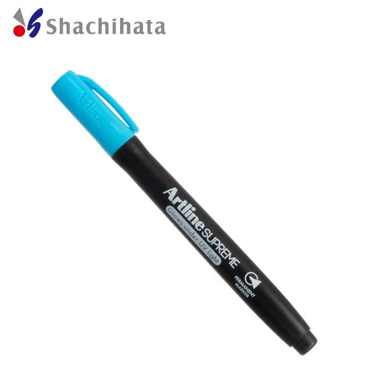 Artline SUPREME PERMANENT MARKER Glows Under UV Light 1.0MM 4 Pack Blue