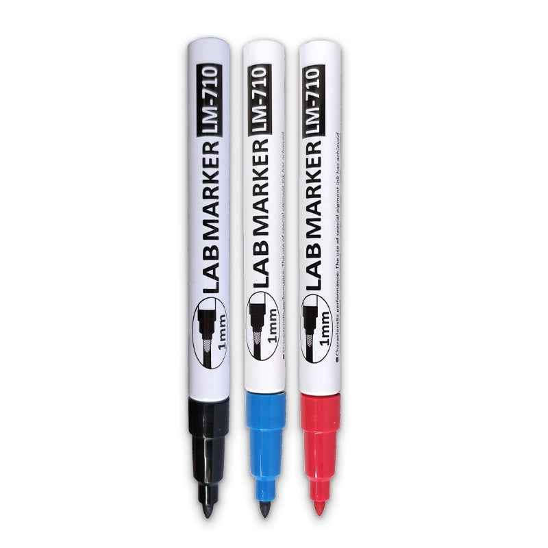 Asia-Tone Industrial LAB MARKER LM-710 Fine Point 3 Pack 3 Mixed 1.0mm