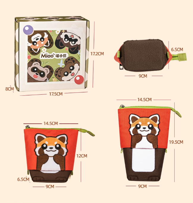 HONGDIAN Large Capacity Stand-Up Pencil Case Expandable