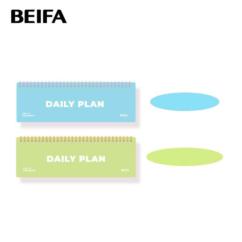 BEIFA Wirebound Undated Weekly Daily Planner Pad Scheduler - 2 Pack B