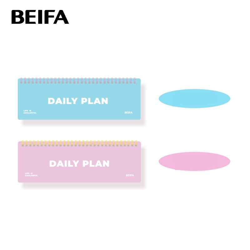 BEIFA Wirebound Undated Weekly Daily Planner Pad Scheduler - 2 Pack D