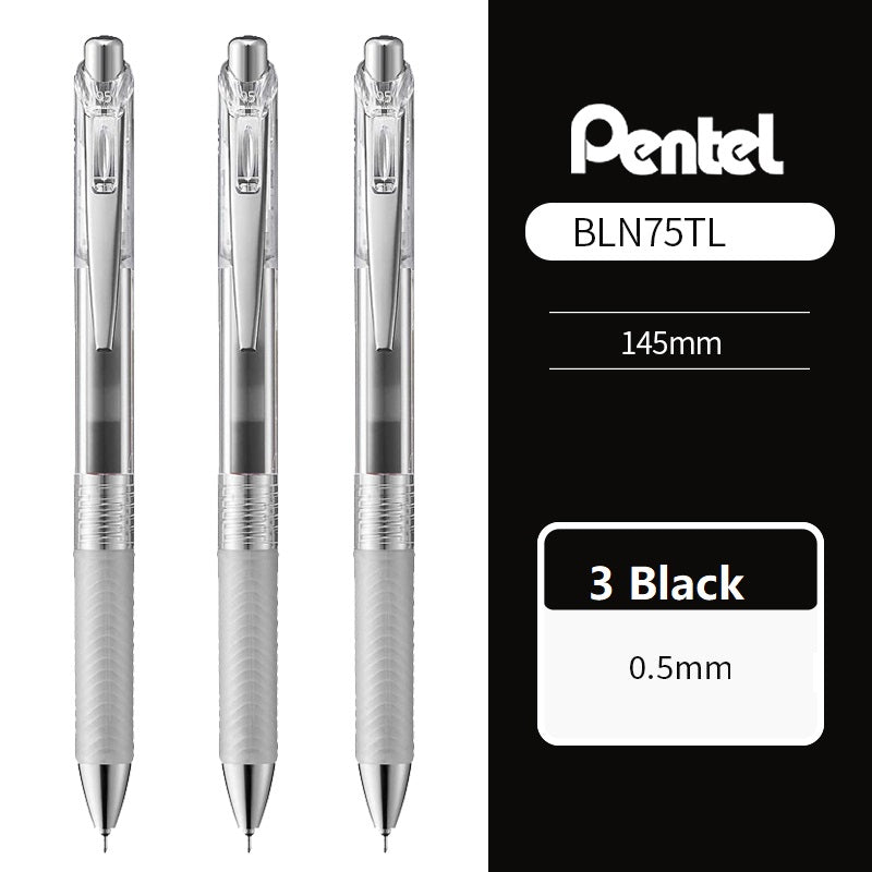 Pentel Energel Infree Gel Ink Pen 0.5mm 3 Pack 3 Black