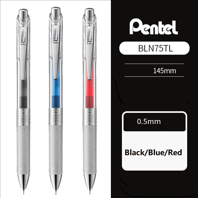 Pentel Energel Infree Gel Ink Pen 0.5mm 3 Pack 1 Black+1 Blue+1 Red