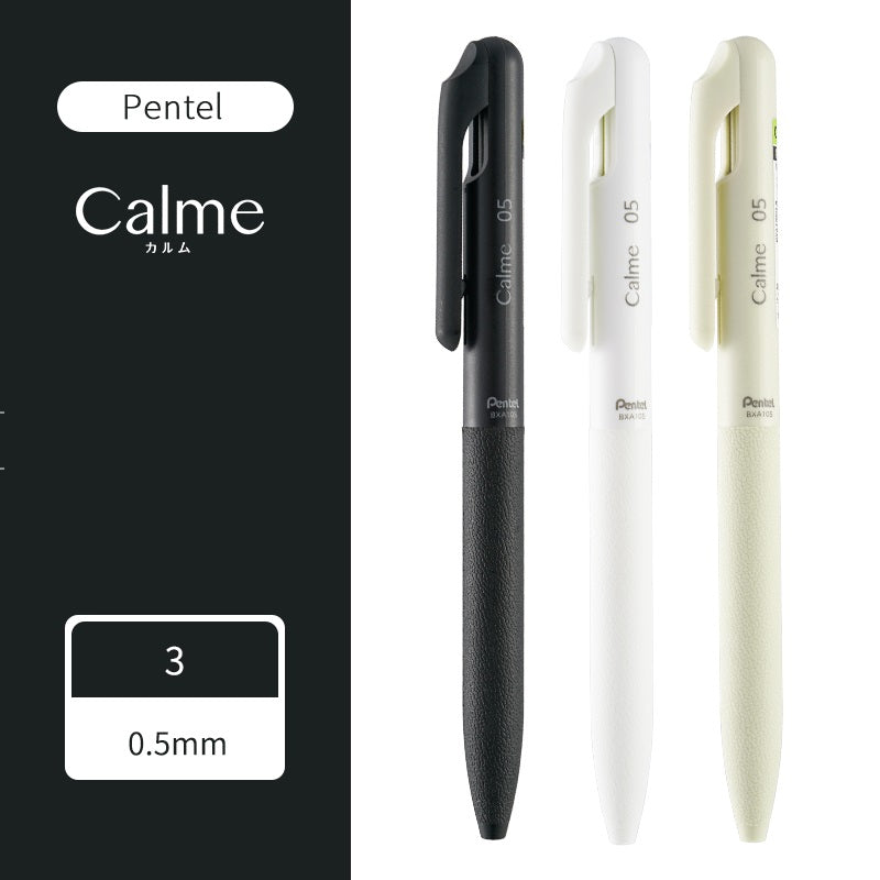 Pentel Calme Ballpoint Pen 0.5mm 3 Pack 1