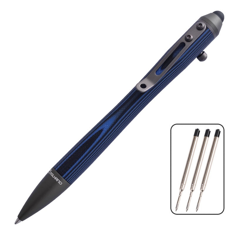 Blue Striped Aluminum EDC Tactical Stylus Pen A