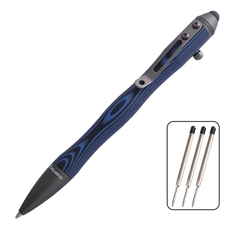 Blue Striped Aluminum EDC Tactical Stylus Pen B