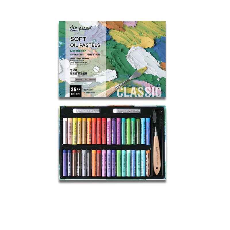 GIORGIONE Soft Oil Pastels for Artistis,24/36/48 Classic Color 36 Color