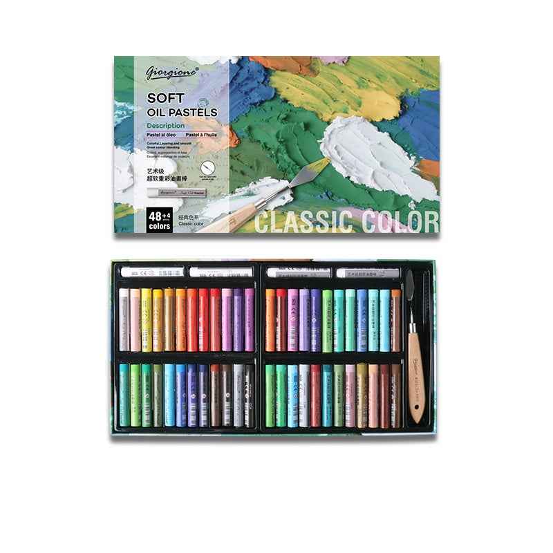 GIORGIONE Soft Oil Pastels for Artistis,24/36/48 Classic Color 48 Color