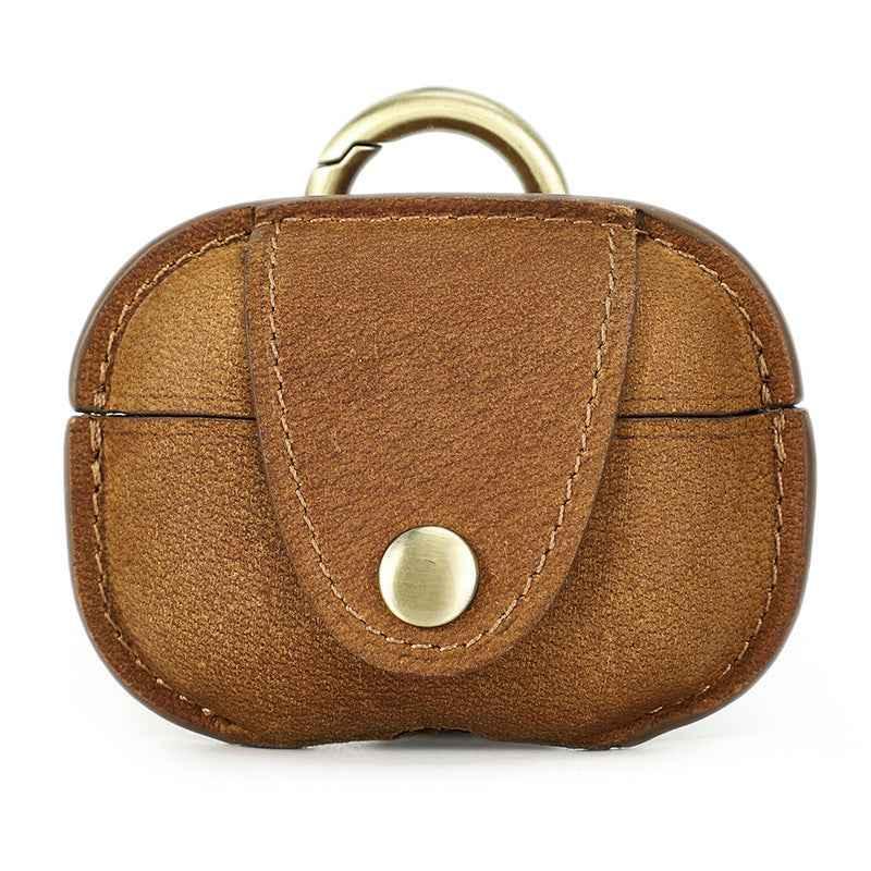 Airpods Pro Gen 2 Charging Leather Case Brown