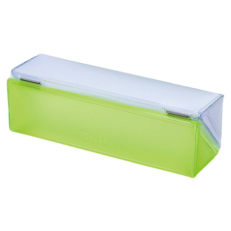 KING JIM CHEERS! Square Pen Case Yellow