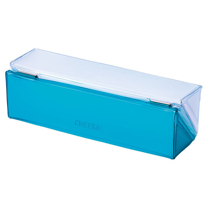 KING JIM CHEERS! Square Pen Case Blue