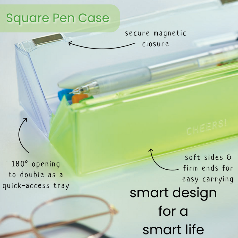 KING JIM CHEERS! Square Pen Case Red