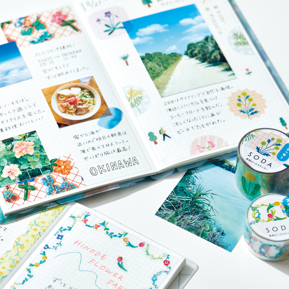 KING JIM SODA Transparent Masking Tape Stickers