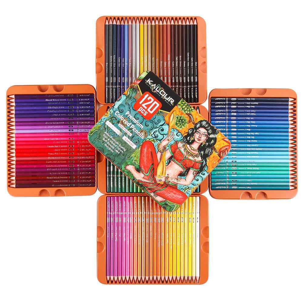 KALOUR 120 Professional Colored Drawing Pencils Set