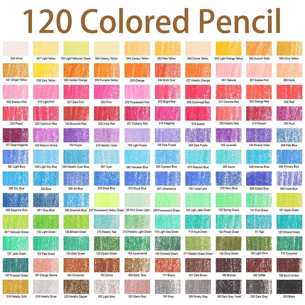 KALOUR 120 Professional Colored Drawing Pencils Set