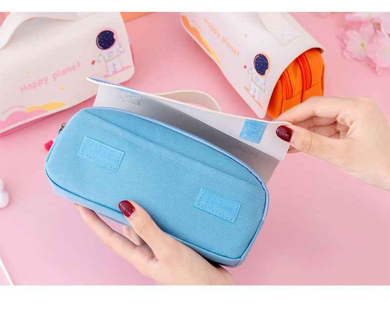 Cartoon Astronaut Pencil Case Pen Bag for School